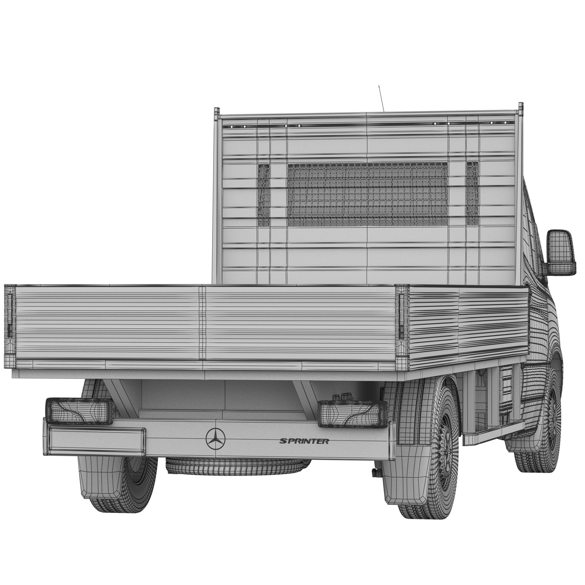 Mercedes-Benz Sprinter Chassis Cab L2 - Game-Ready 3D Model - View 17