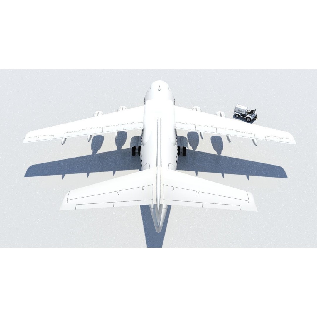 BAe 146-100 3D Model – Low Poly Static Aircraft for Scenery Development - View 7