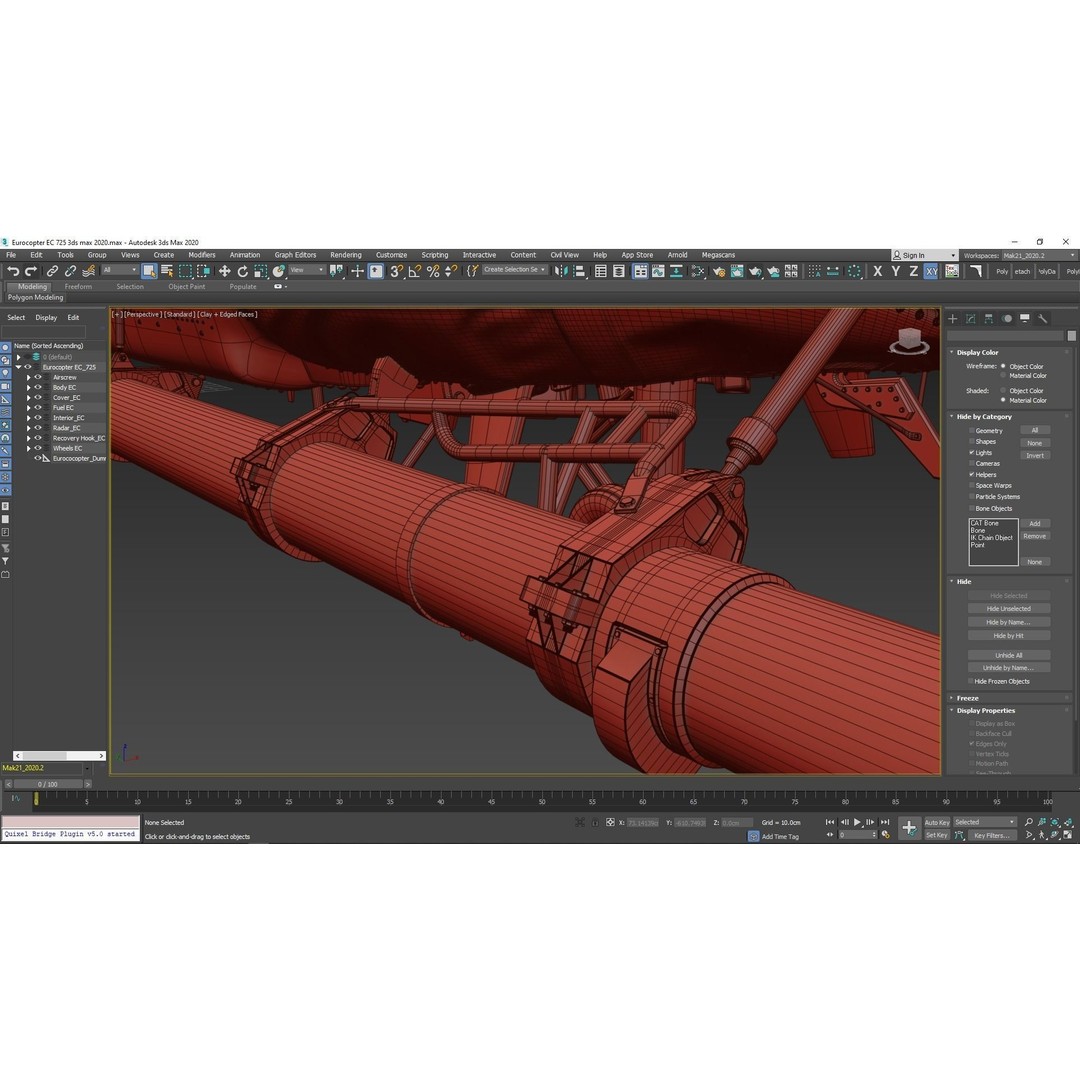 Eurocopter EC 725 3D Model – High Detail Helicopter, Rigged, Vray - View 101