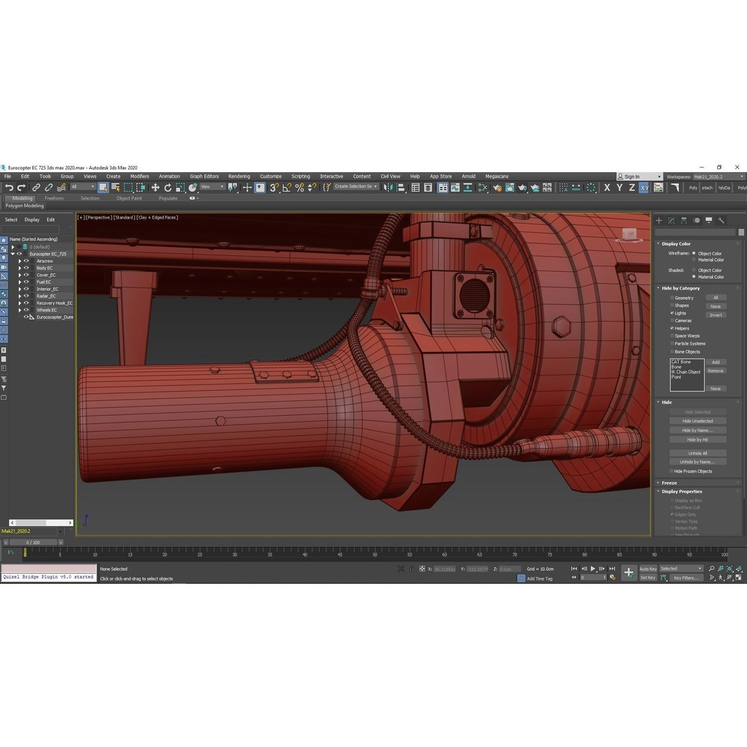 Eurocopter EC 725 3D Model – High Detail Helicopter, Rigged, Vray - View 104