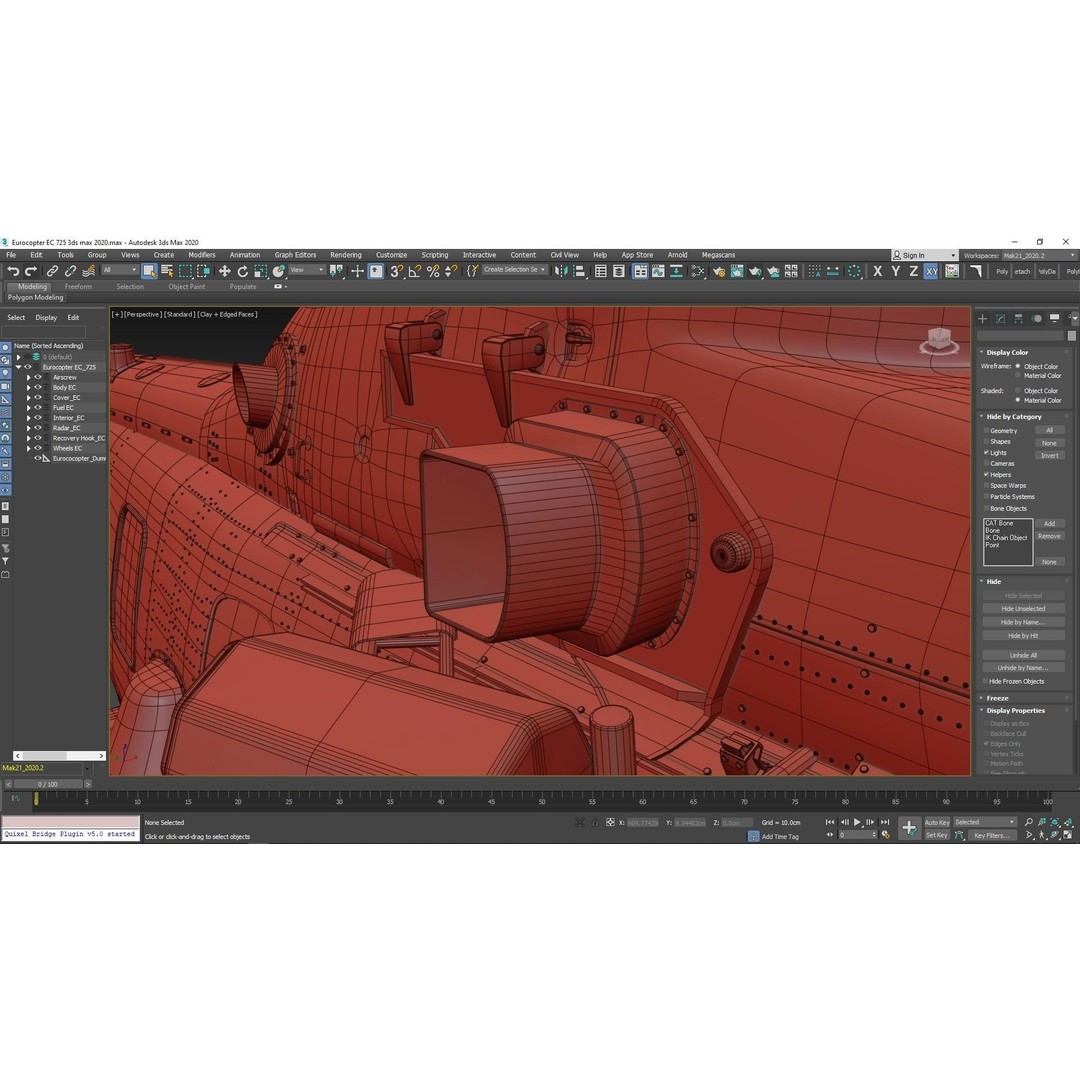 Eurocopter EC 725 3D Model – High Detail Helicopter, Rigged, Vray - View 107