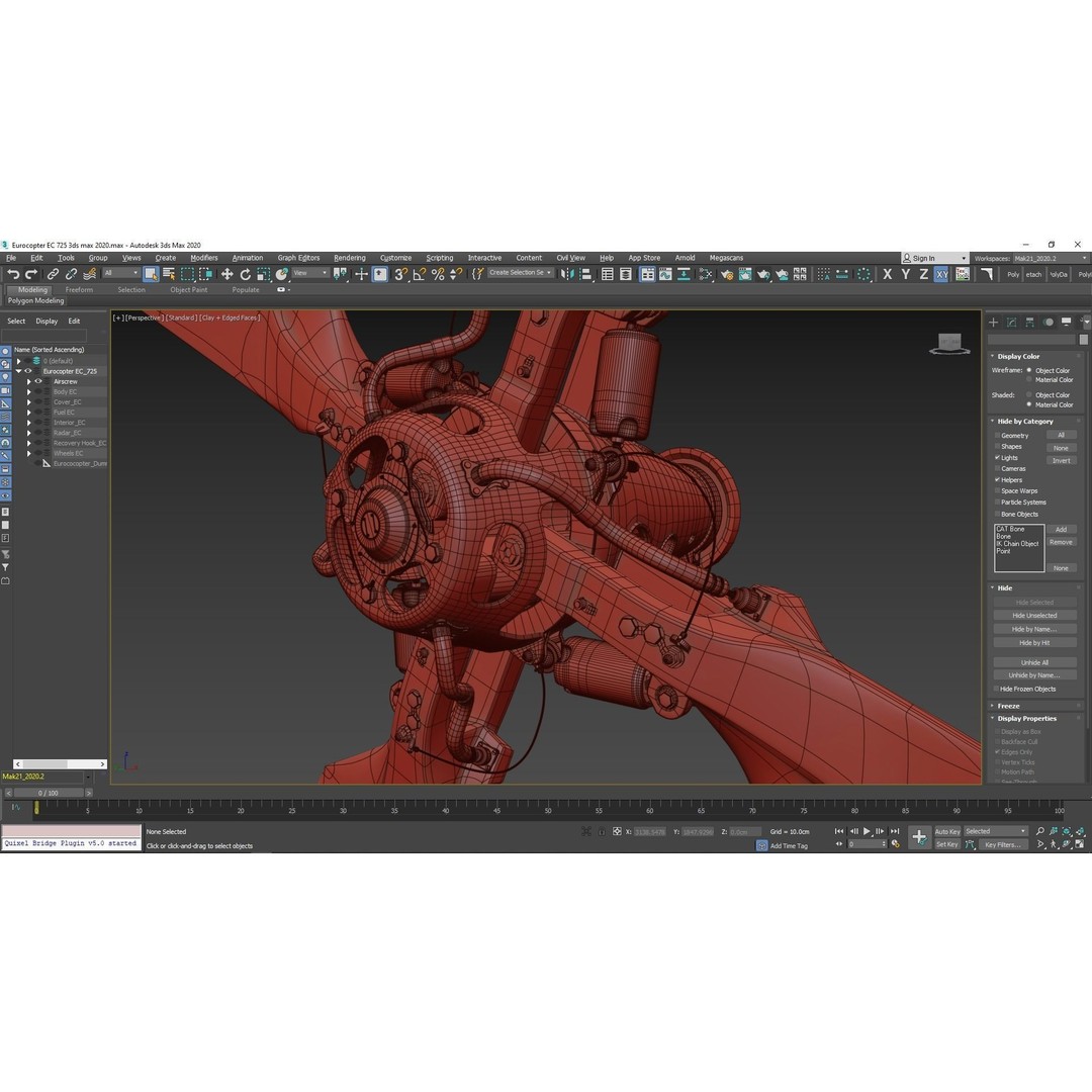 Eurocopter EC 725 3D Model – High Detail Helicopter, Rigged, Vray - View 109