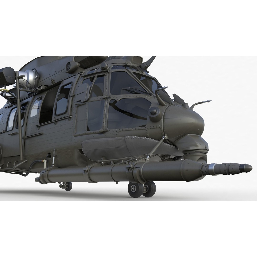 Eurocopter EC 725 3D Model – High Detail Helicopter, Rigged, Vray - View 11