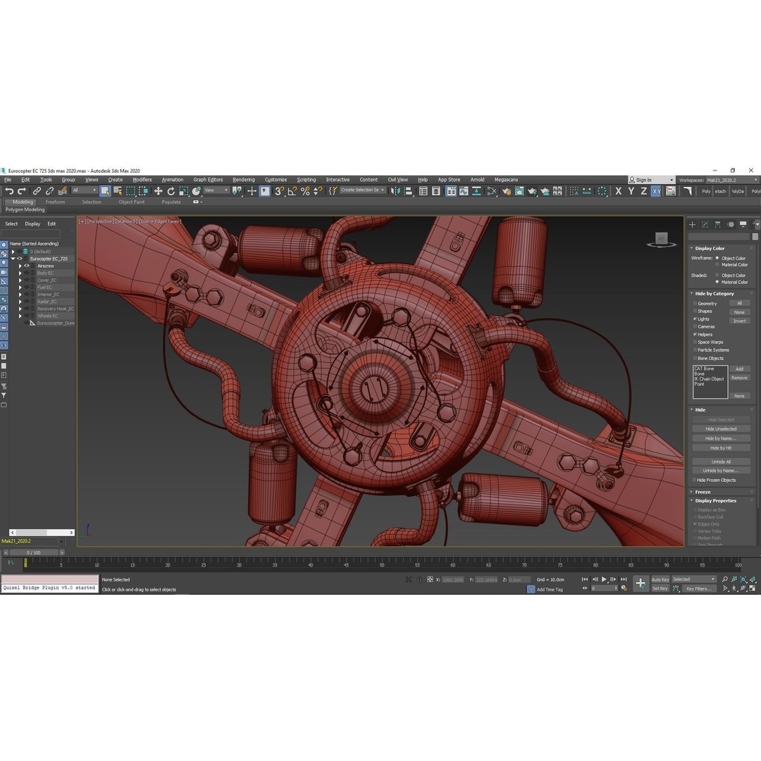 Eurocopter EC 725 3D Model – High Detail Helicopter, Rigged, Vray - View 110