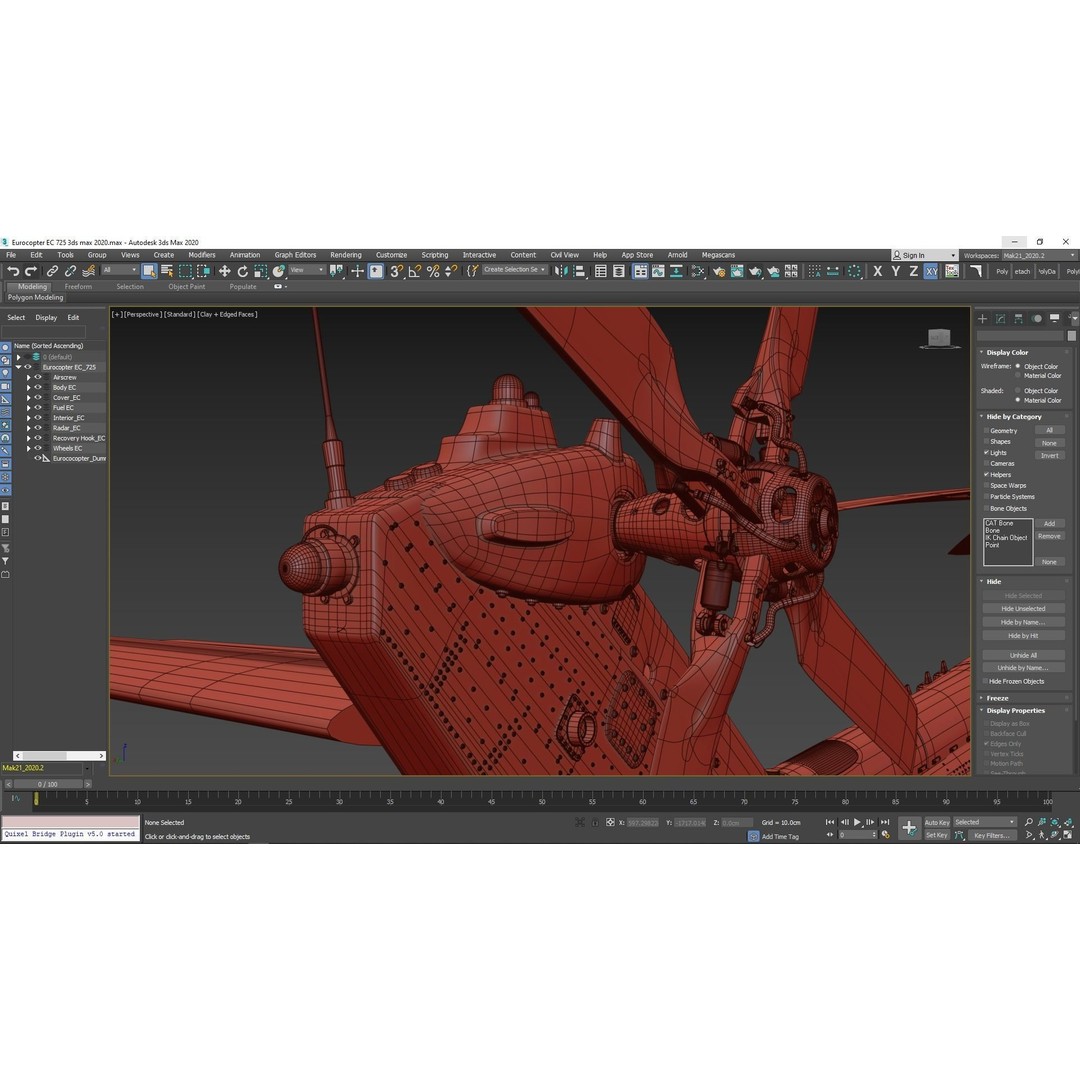 Eurocopter EC 725 3D Model – High Detail Helicopter, Rigged, Vray - View 111