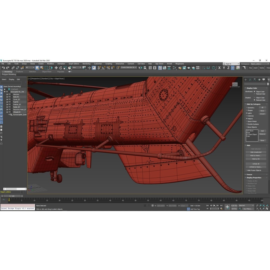 Eurocopter EC 725 3D Model – High Detail Helicopter, Rigged, Vray - View 113