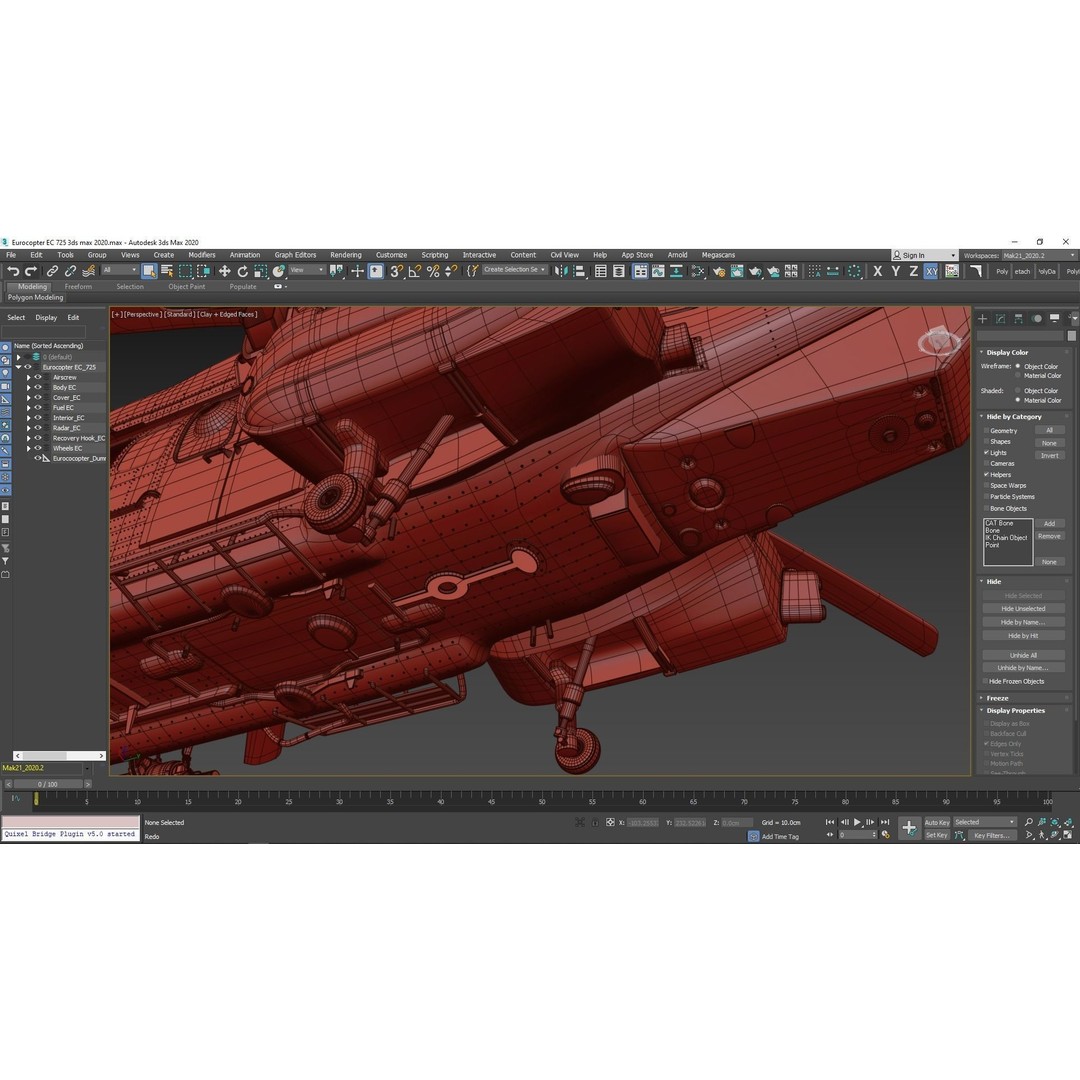 Eurocopter EC 725 3D Model – High Detail Helicopter, Rigged, Vray - View 116