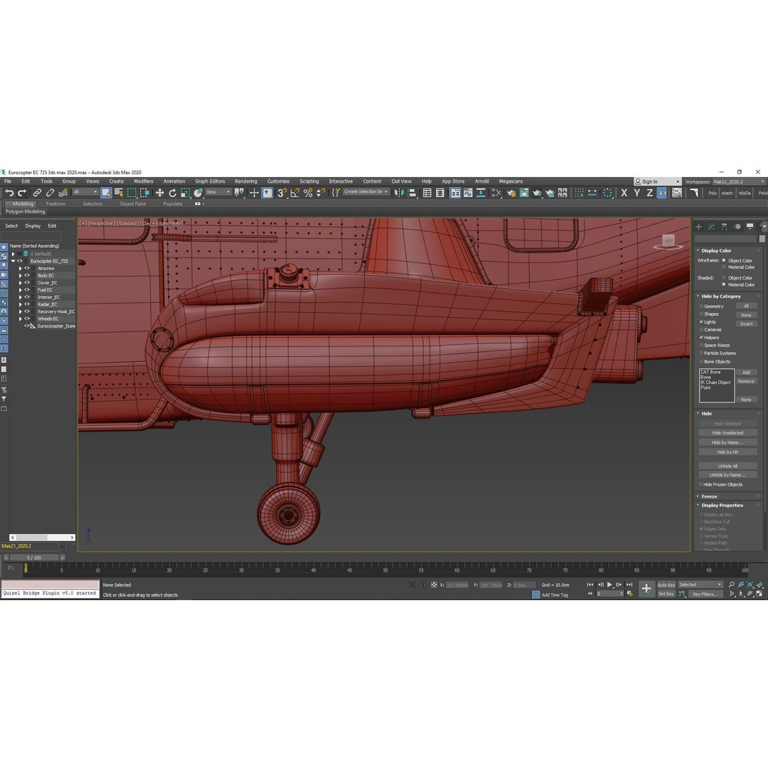 Eurocopter EC 725 3D Model – High Detail Helicopter, Rigged, Vray - View 117