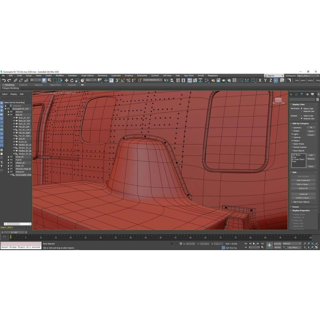 Eurocopter EC 725 3D Model – High Detail Helicopter, Rigged, Vray - View 119