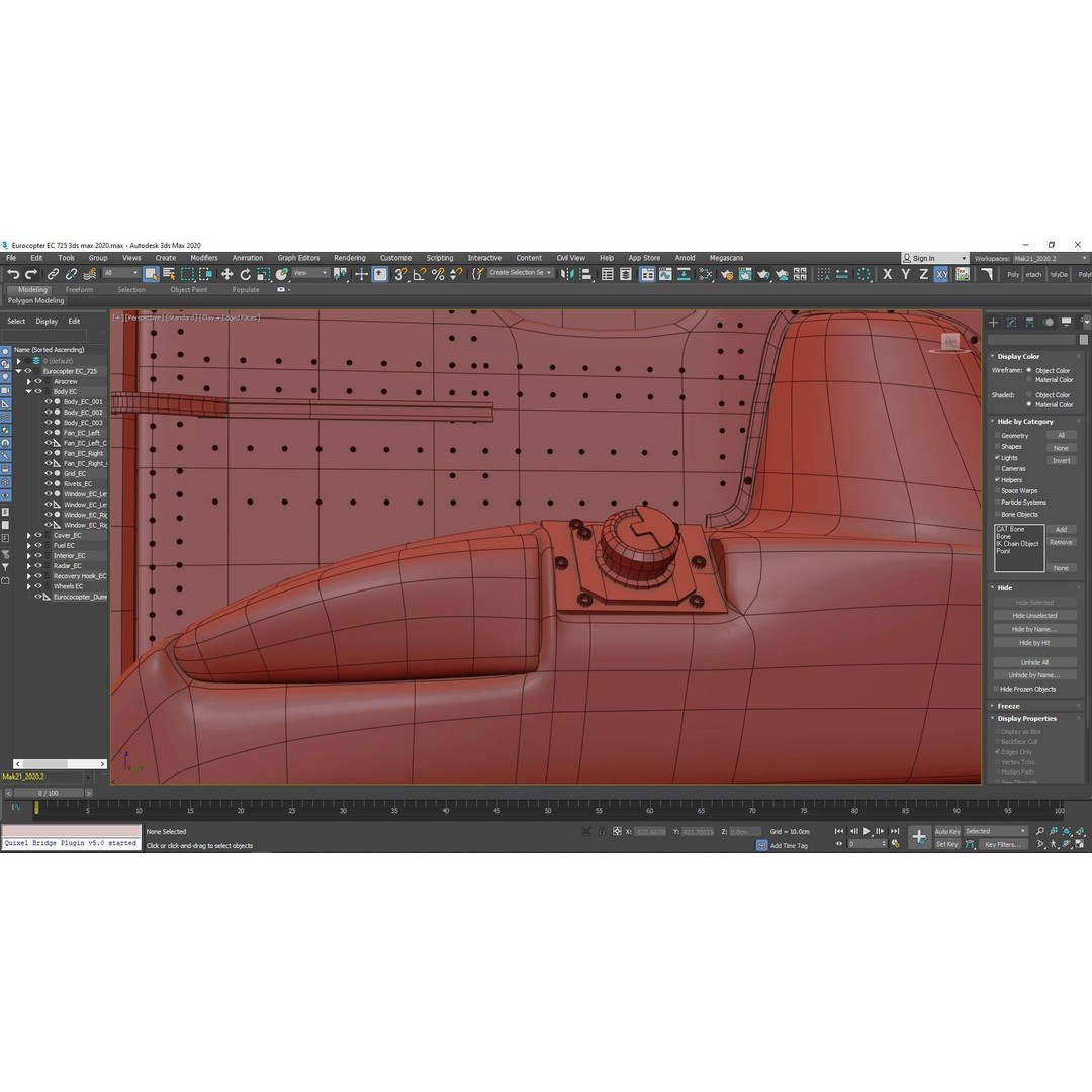 Eurocopter EC 725 3D Model – High Detail Helicopter, Rigged, Vray - View 120