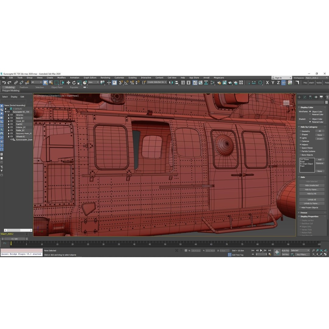 Eurocopter EC 725 3D Model – High Detail Helicopter, Rigged, Vray - View 122