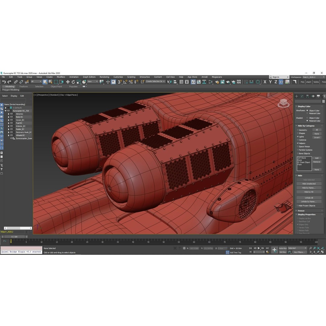 Eurocopter EC 725 3D Model – High Detail Helicopter, Rigged, Vray - View 125