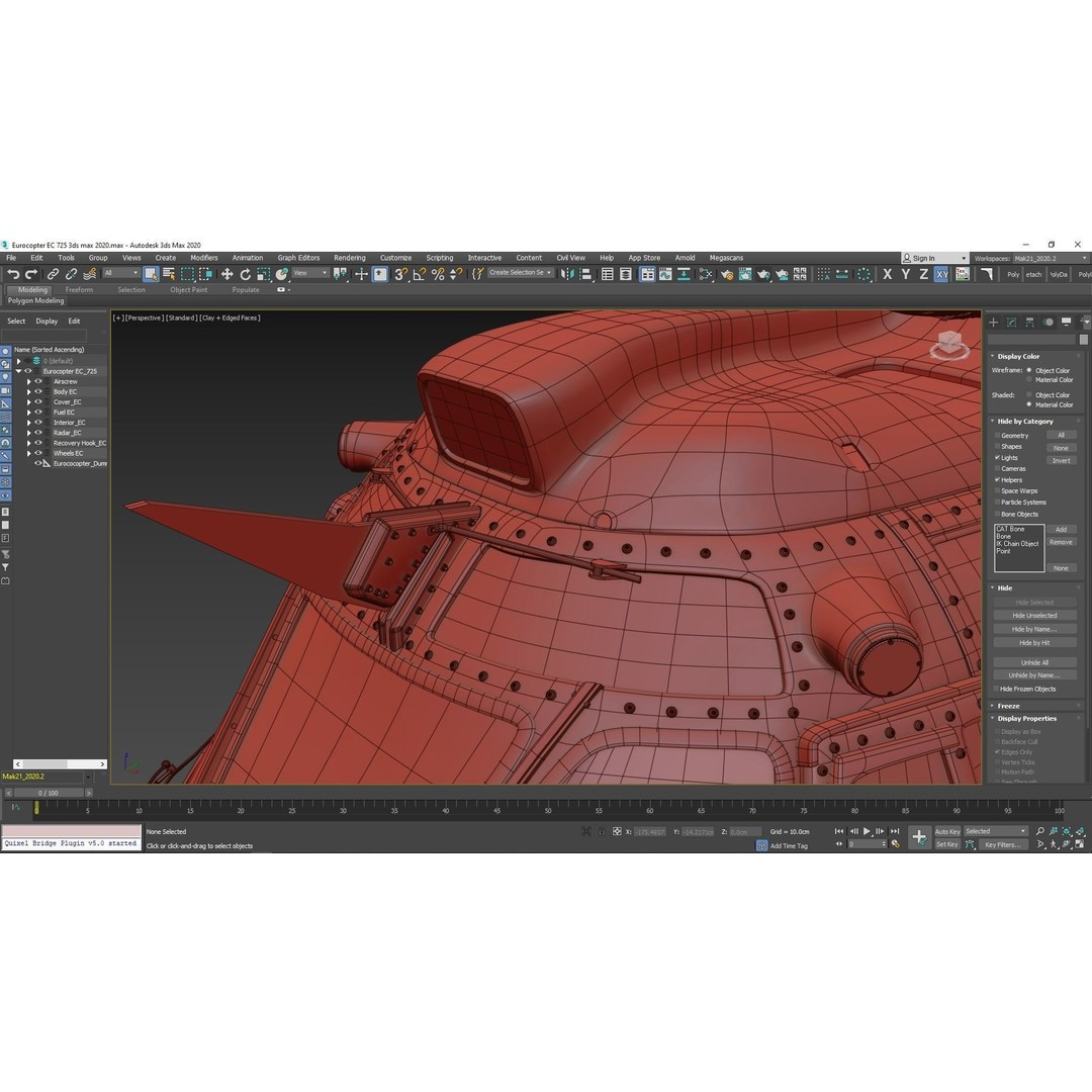 Eurocopter EC 725 3D Model – High Detail Helicopter, Rigged, Vray - View 126