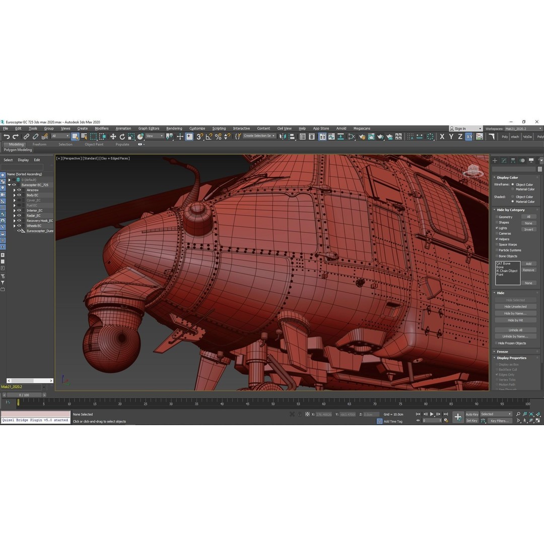 Eurocopter EC 725 3D Model – High Detail Helicopter, Rigged, Vray - View 129
