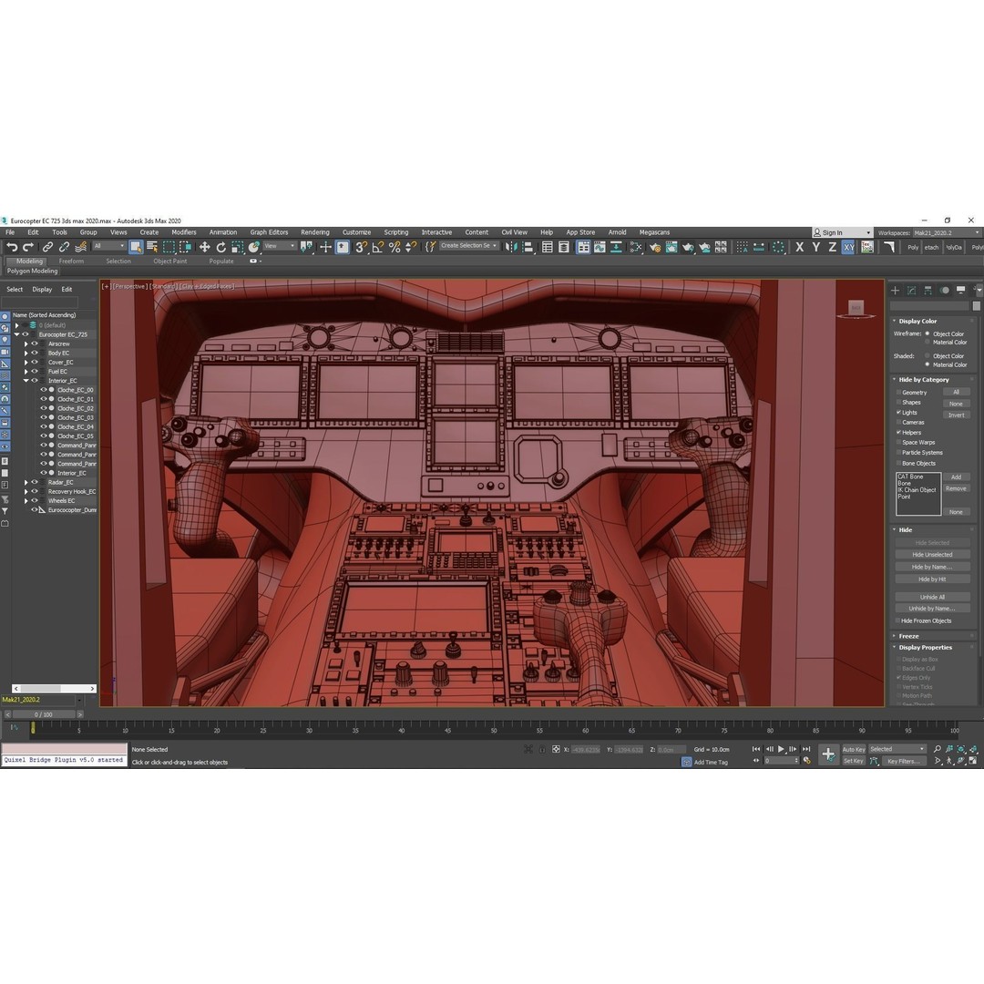 Eurocopter EC 725 3D Model – High Detail Helicopter, Rigged, Vray - View 130