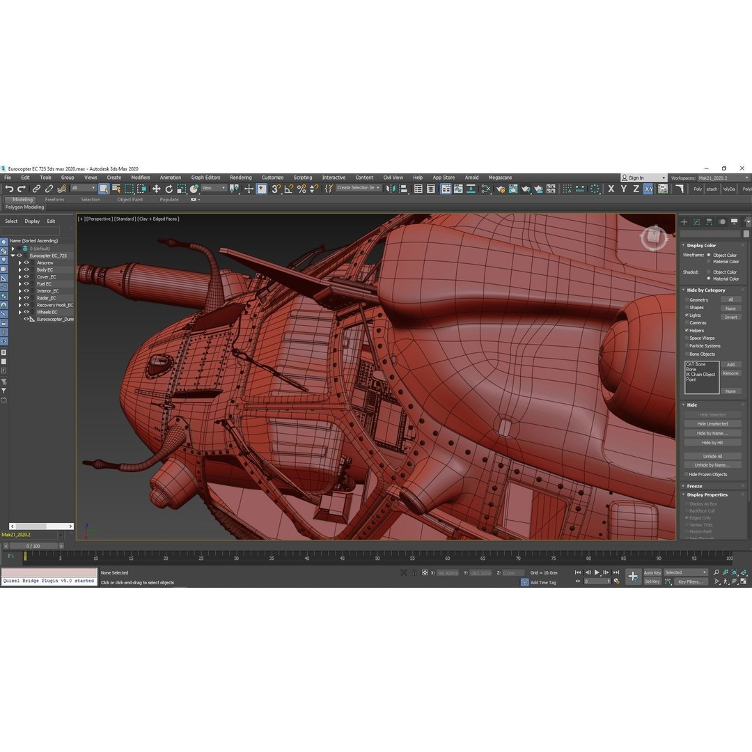 Eurocopter EC 725 3D Model – High Detail Helicopter, Rigged, Vray - View 131