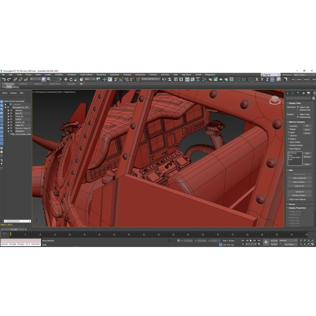 Eurocopter EC 725 3D Model – High Detail Helicopter, Rigged, Vray - View 132