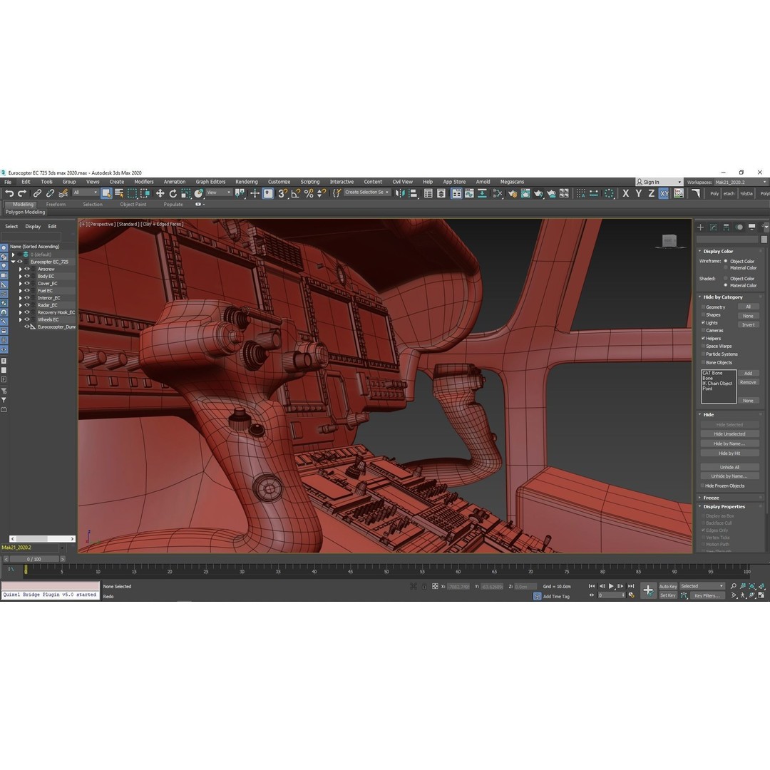 Eurocopter EC 725 3D Model – High Detail Helicopter, Rigged, Vray - View 133