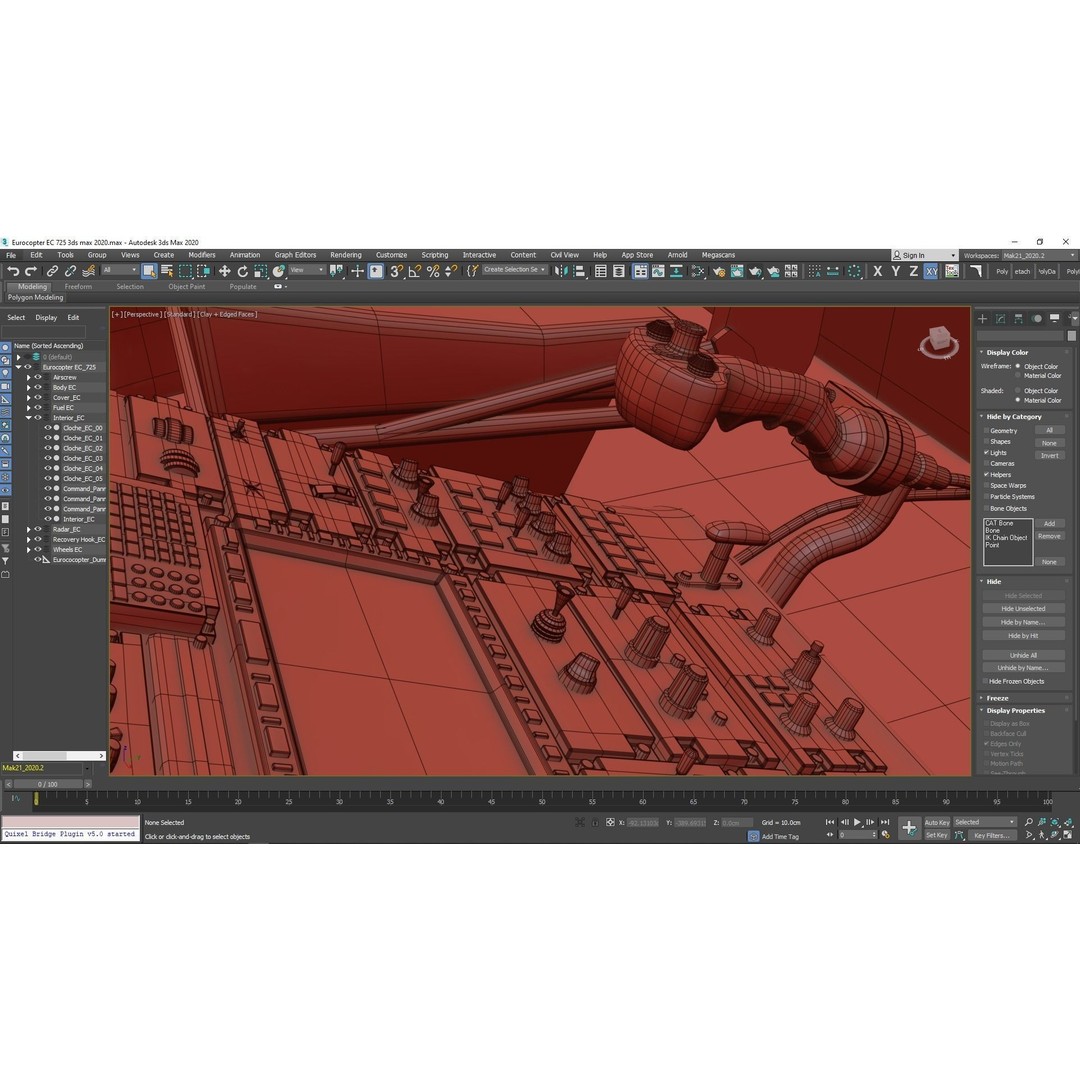 Eurocopter EC 725 3D Model – High Detail Helicopter, Rigged, Vray - View 134