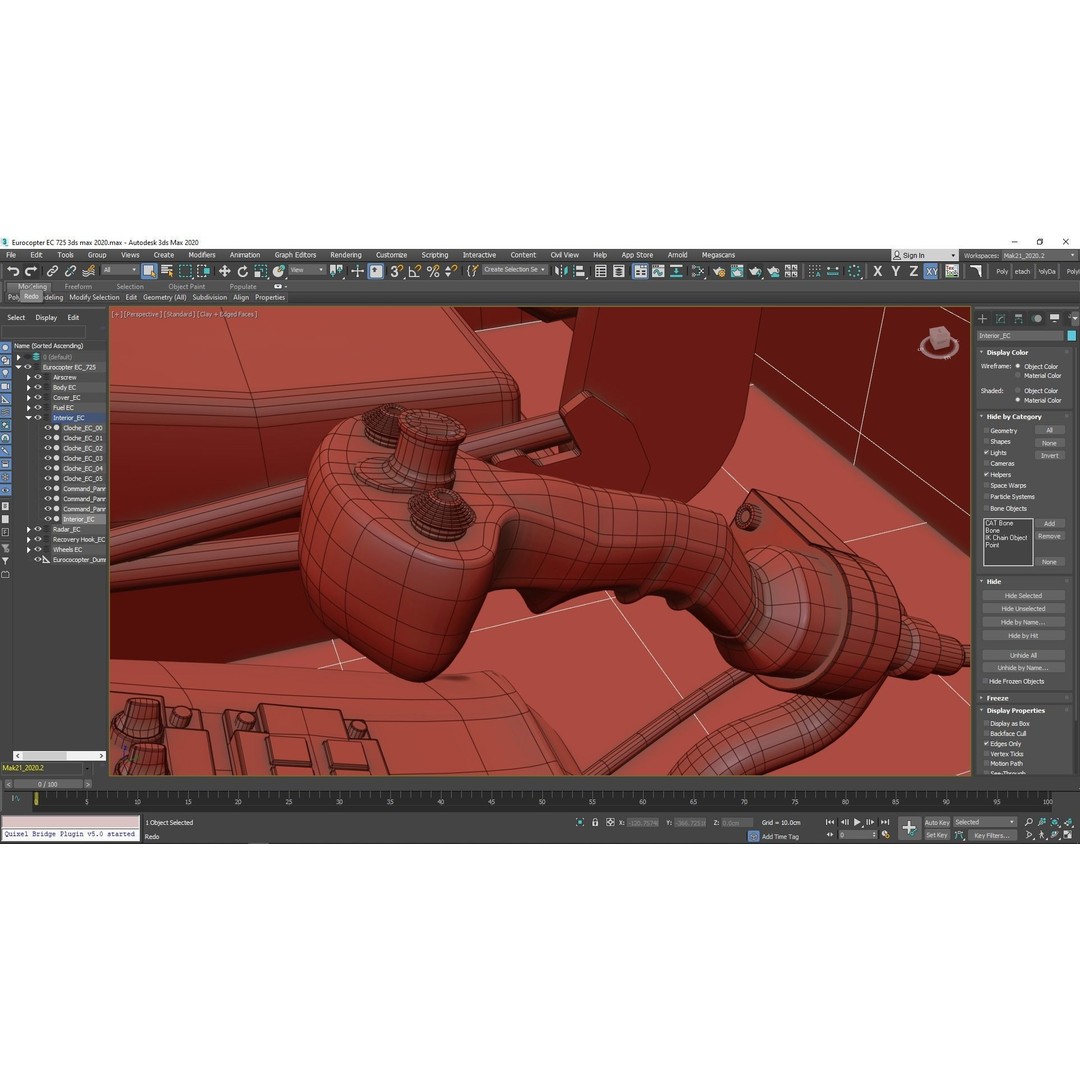 Eurocopter EC 725 3D Model – High Detail Helicopter, Rigged, Vray - View 135
