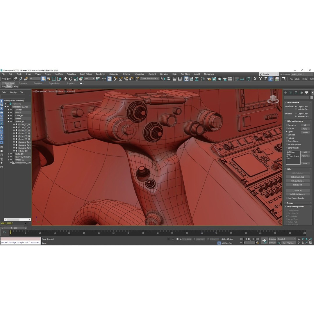 Eurocopter EC 725 3D Model – High Detail Helicopter, Rigged, Vray - View 136
