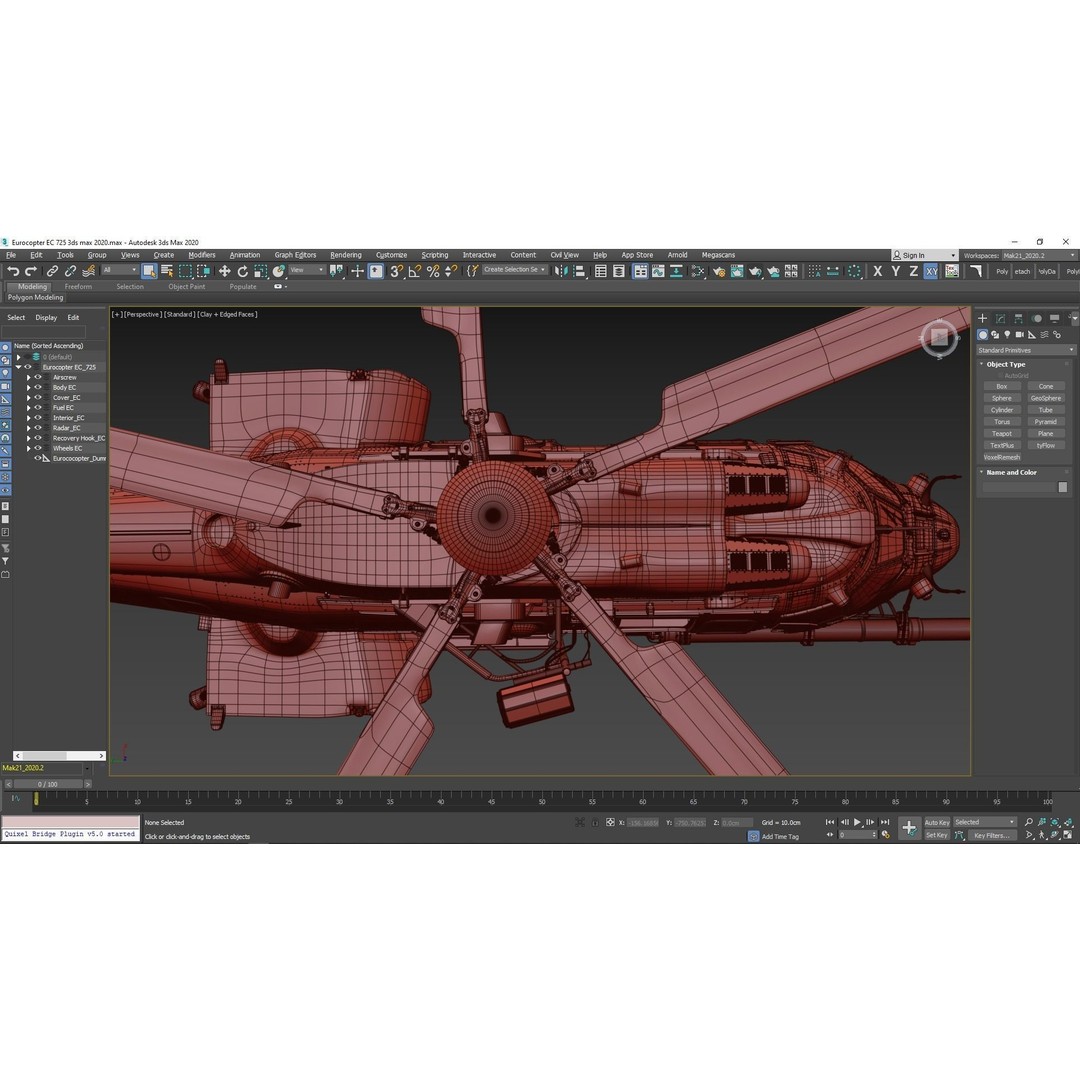 Eurocopter EC 725 3D Model – High Detail Helicopter, Rigged, Vray - View 139