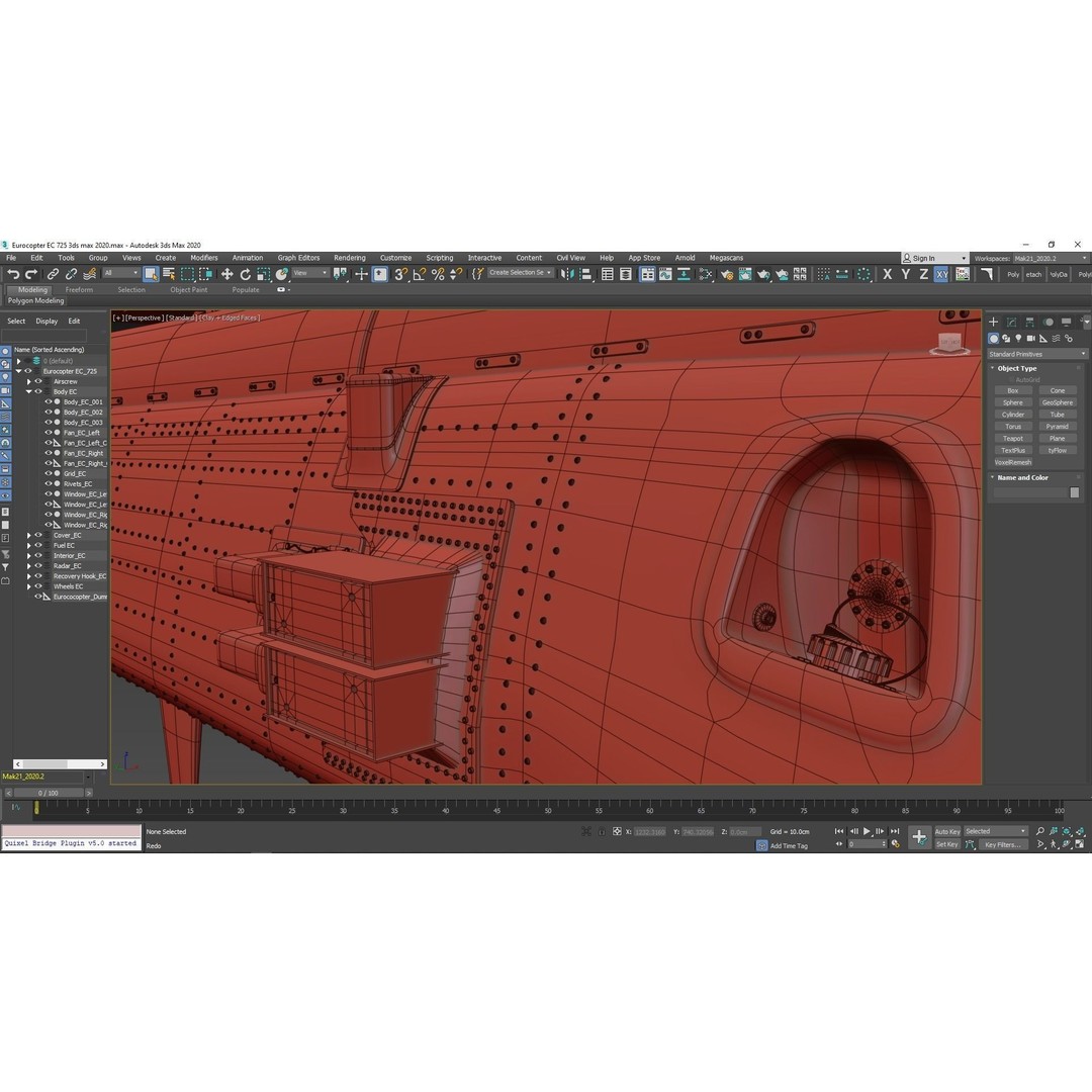 Eurocopter EC 725 3D Model – High Detail Helicopter, Rigged, Vray - View 141