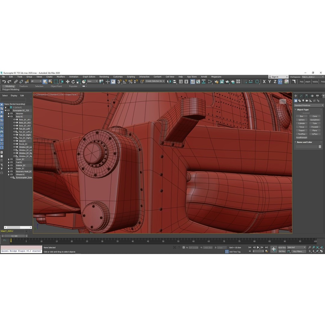 Eurocopter EC 725 3D Model – High Detail Helicopter, Rigged, Vray - View 143