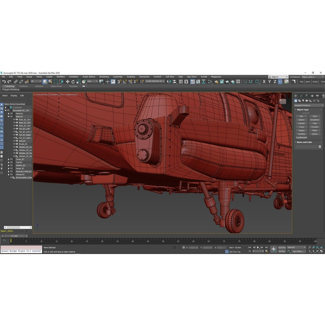Eurocopter EC 725 3D Model – High Detail Helicopter, Rigged, Vray - View 144