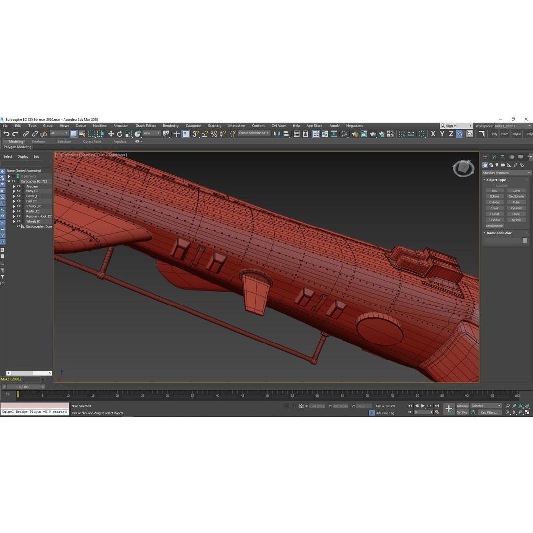 Eurocopter EC 725 3D Model – High Detail Helicopter, Rigged, Vray - View 145