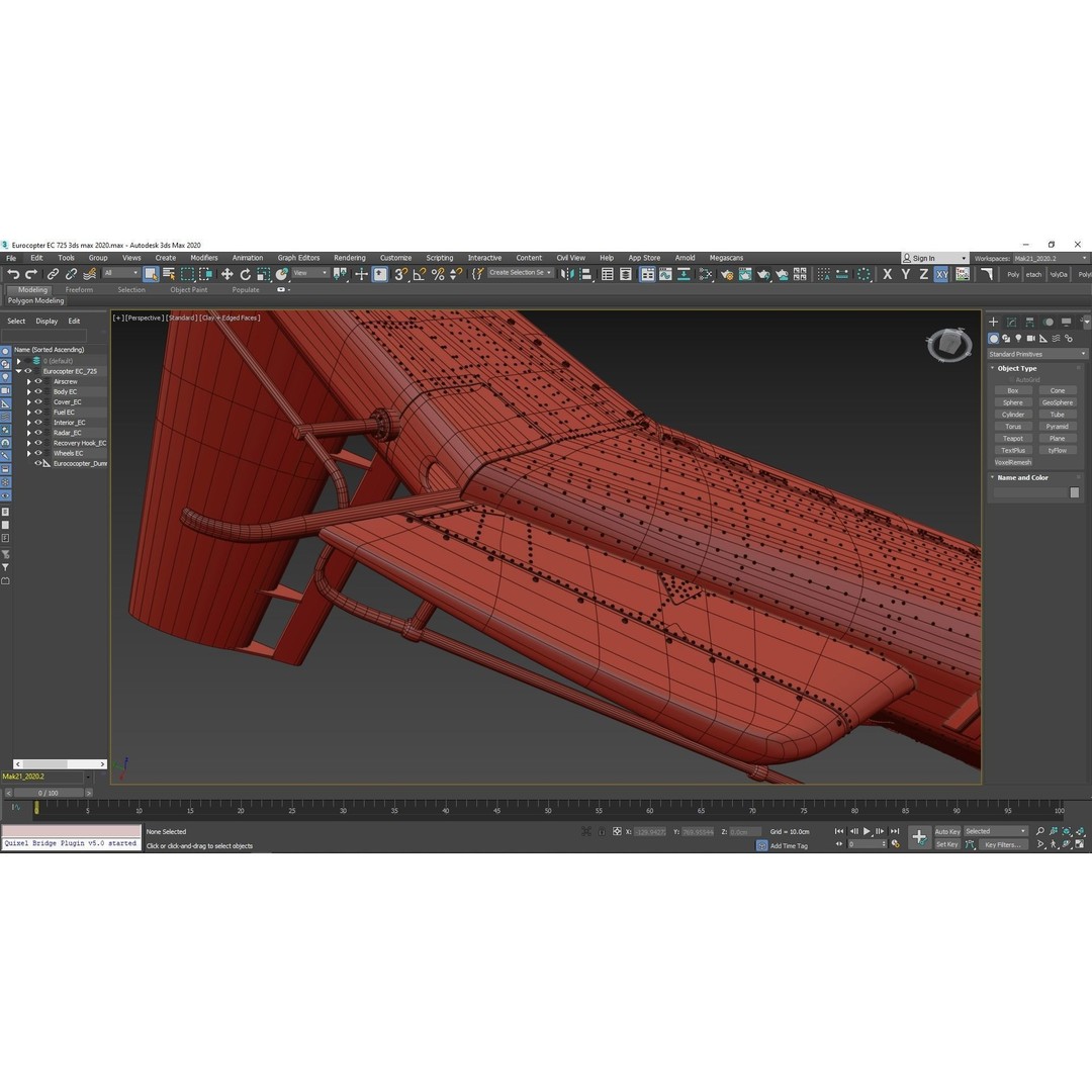Eurocopter EC 725 3D Model – High Detail Helicopter, Rigged, Vray - View 146