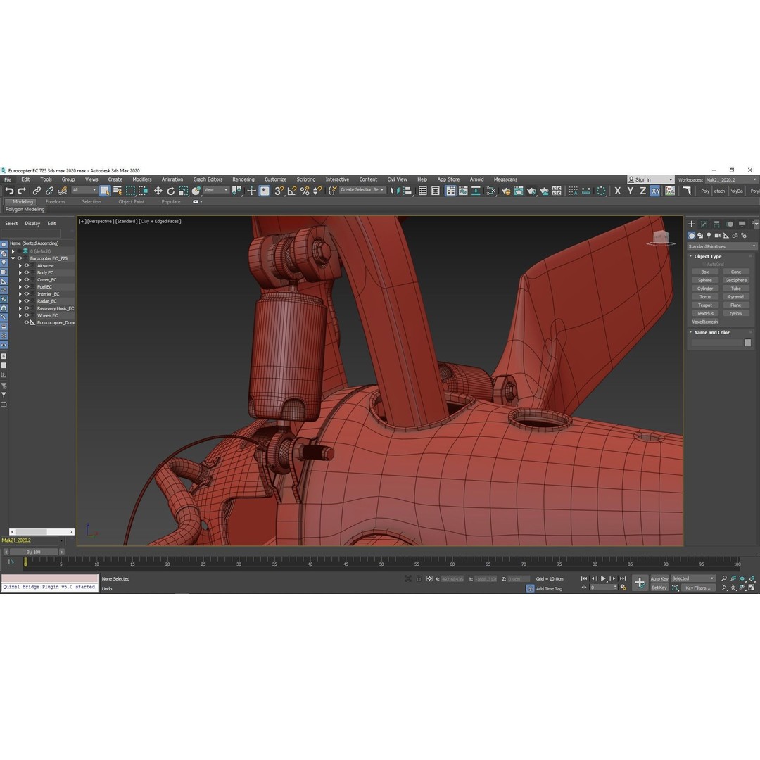 Eurocopter EC 725 3D Model – High Detail Helicopter, Rigged, Vray - View 147