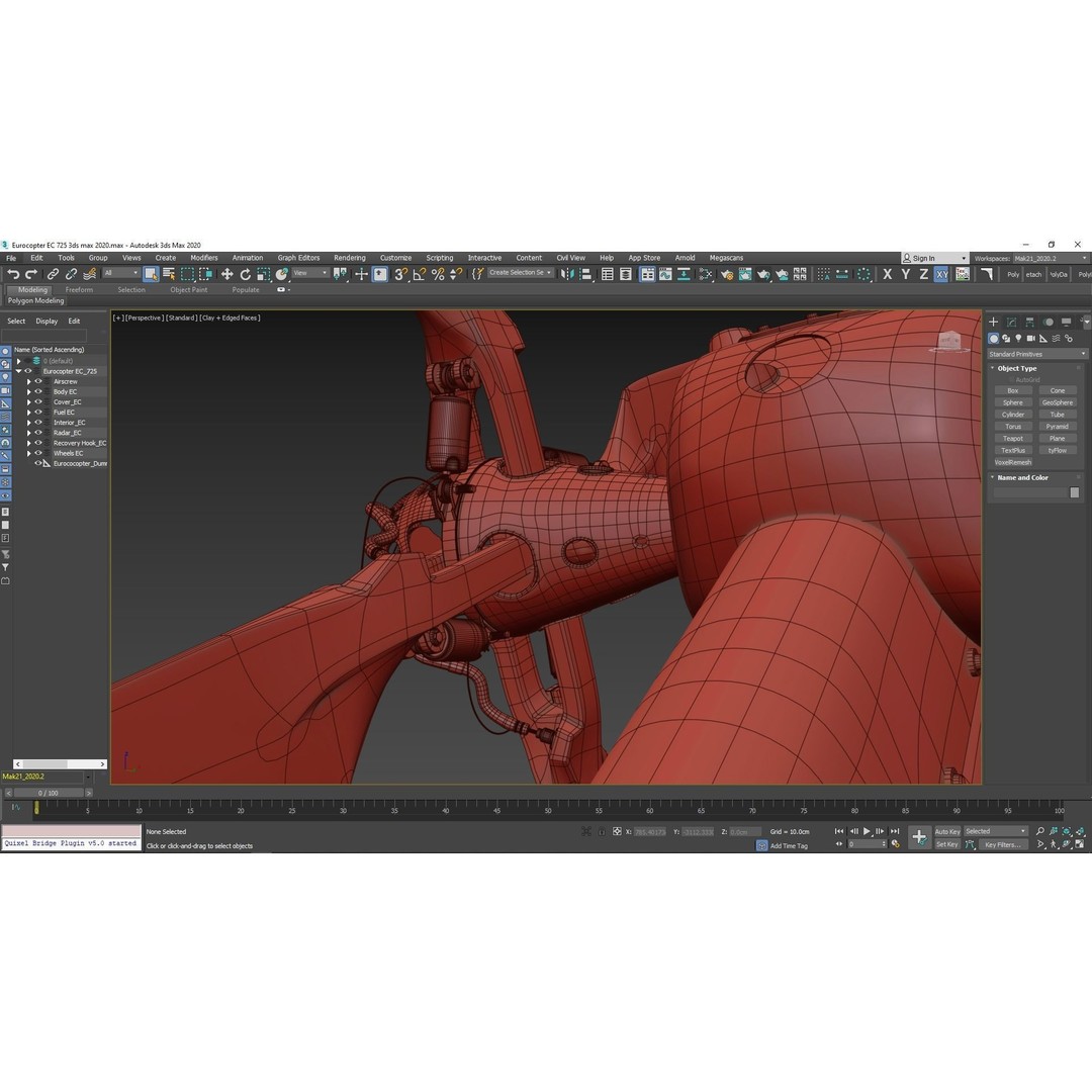 Eurocopter EC 725 3D Model – High Detail Helicopter, Rigged, Vray - View 148