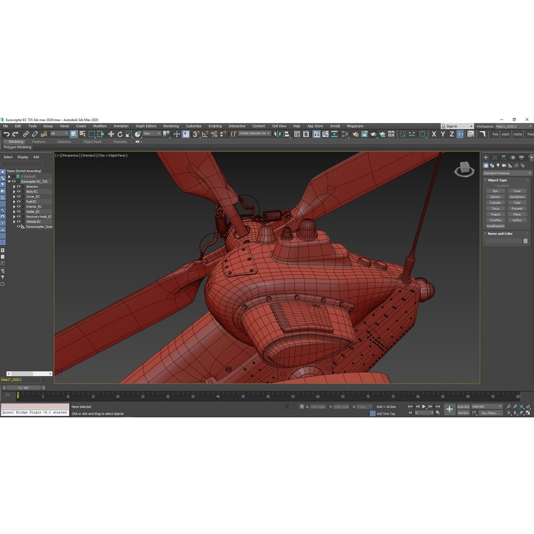 Eurocopter EC 725 3D Model – High Detail Helicopter, Rigged, Vray - View 149