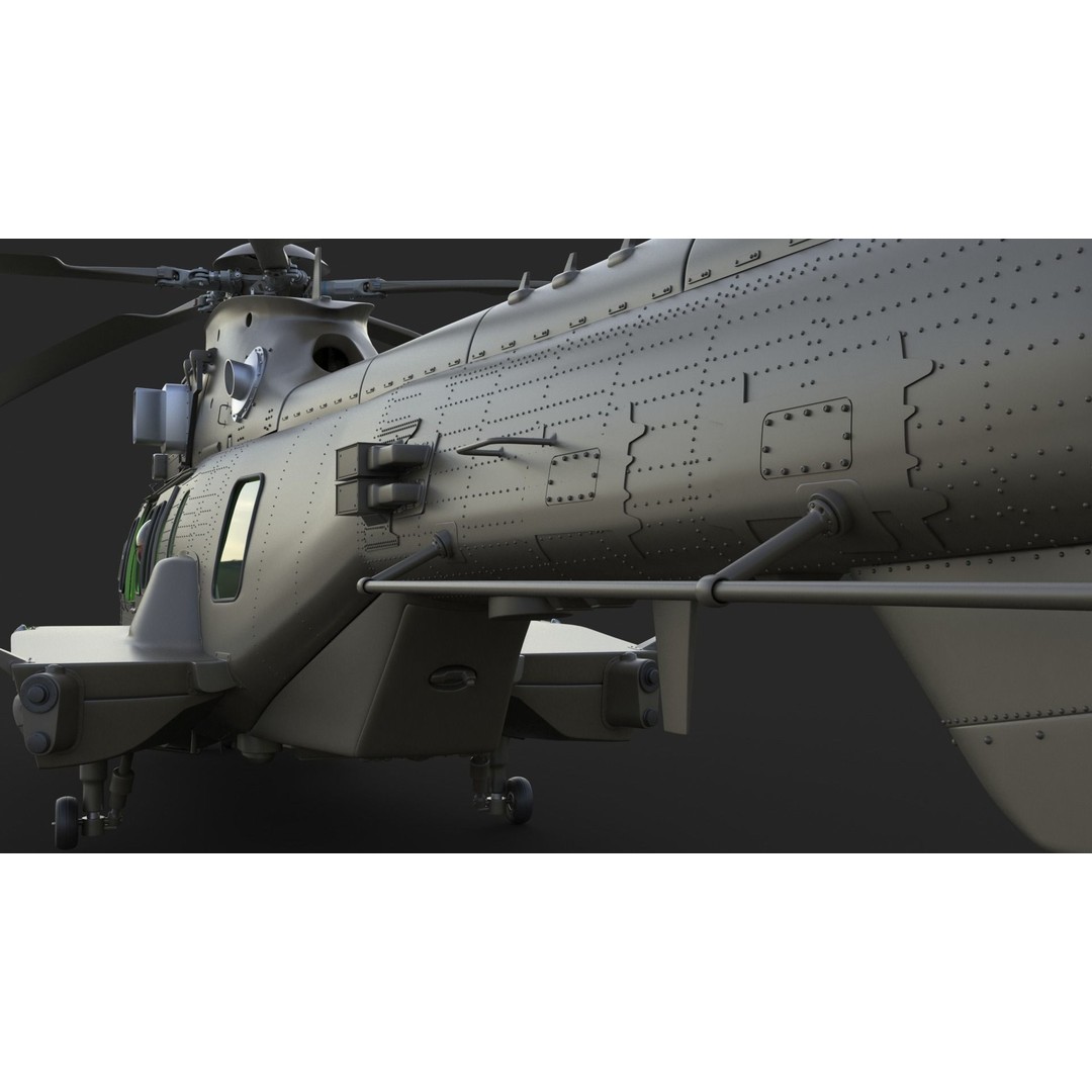 Eurocopter EC 725 3D Model – High Detail Helicopter, Rigged, Vray - View 20