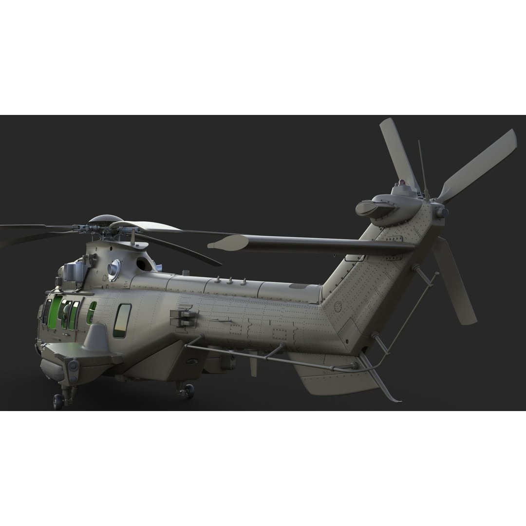 Eurocopter EC 725 3D Model – High Detail Helicopter, Rigged, Vray - View 21