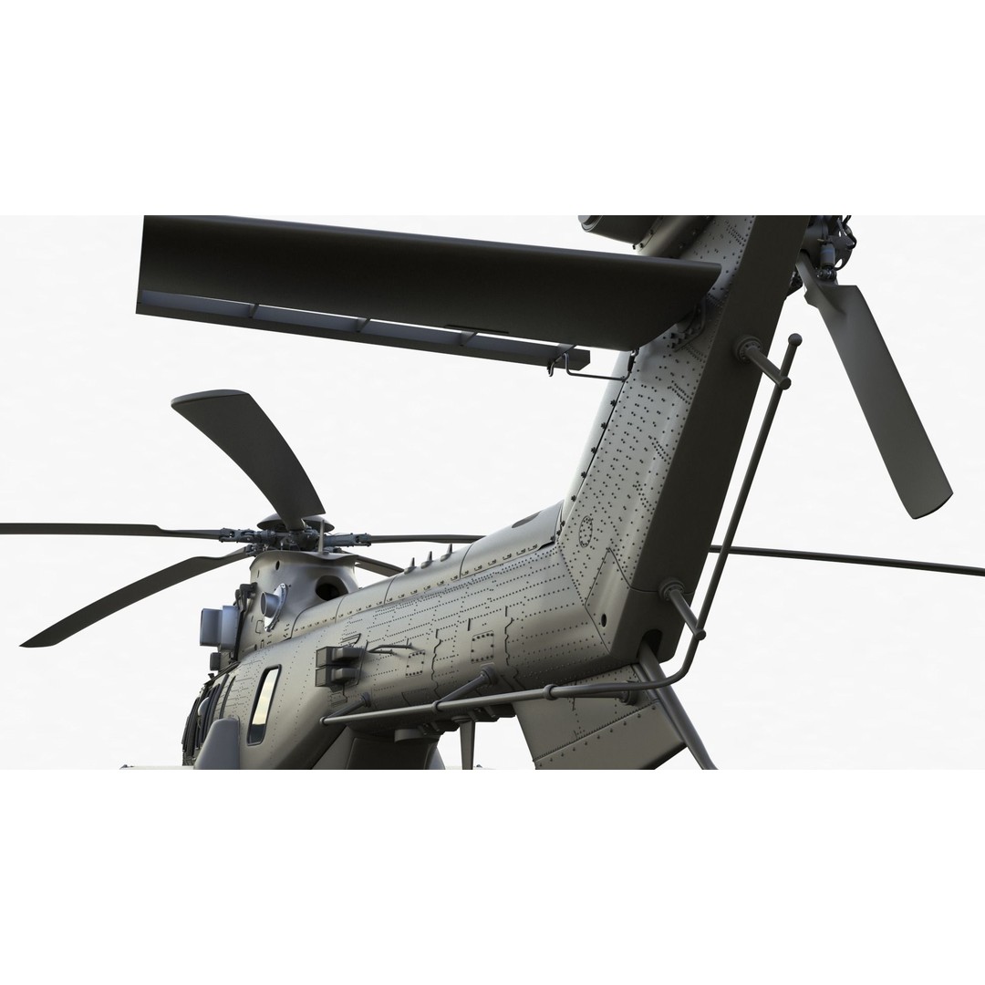 Eurocopter EC 725 3D Model – High Detail Helicopter, Rigged, Vray - View 22