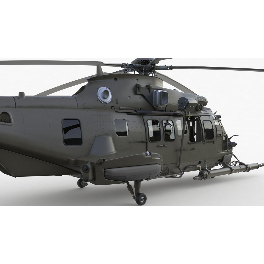 Eurocopter EC 725 3D Model – High Detail Helicopter, Rigged, Vray - View 25