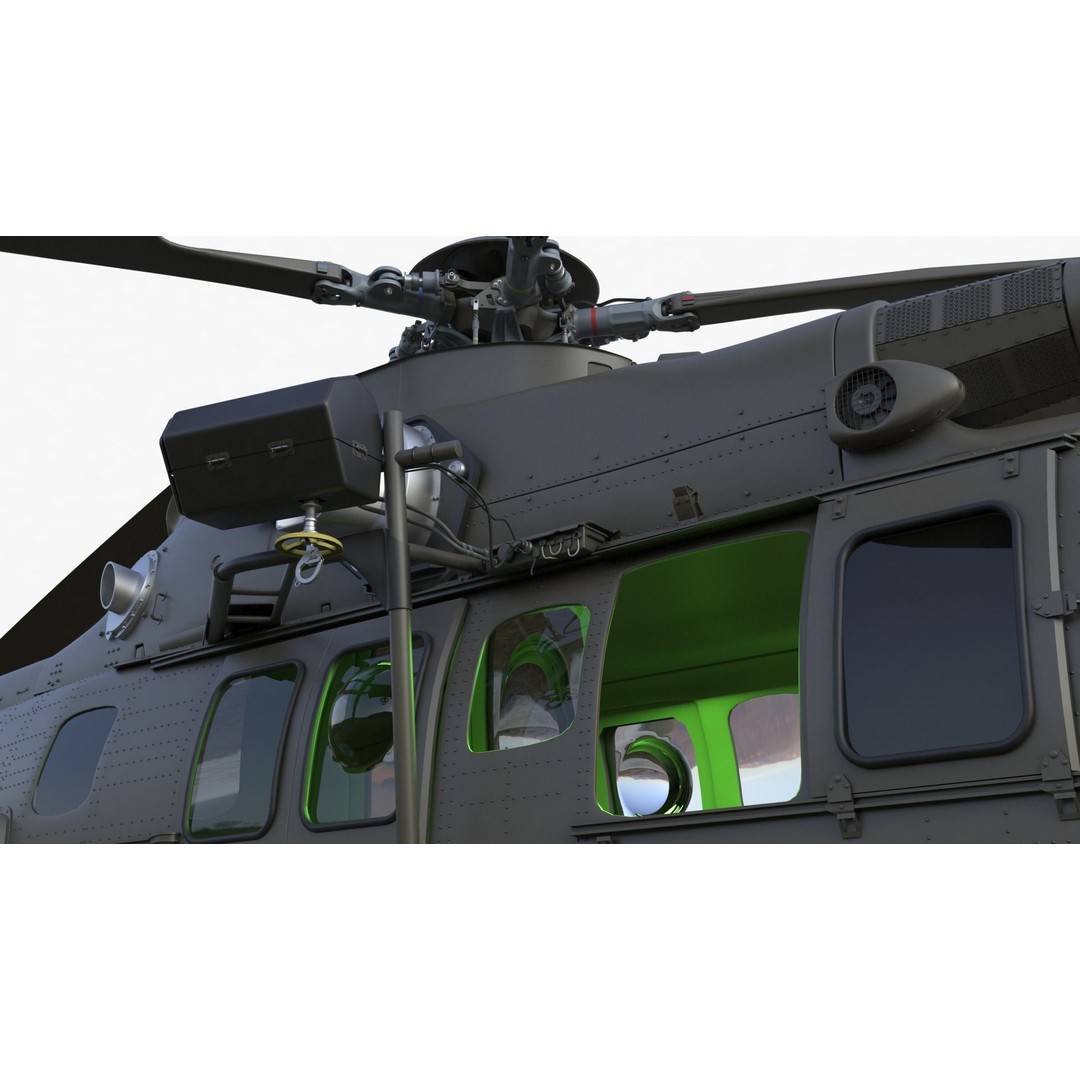 Eurocopter EC 725 3D Model – High Detail Helicopter, Rigged, Vray - View 29