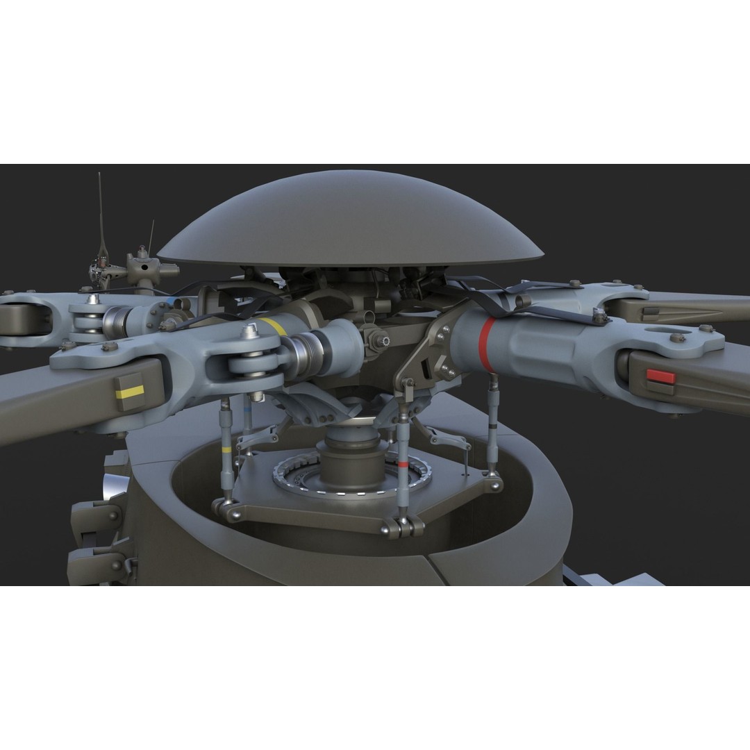 Eurocopter EC 725 3D Model – High Detail Helicopter, Rigged, Vray - View 30