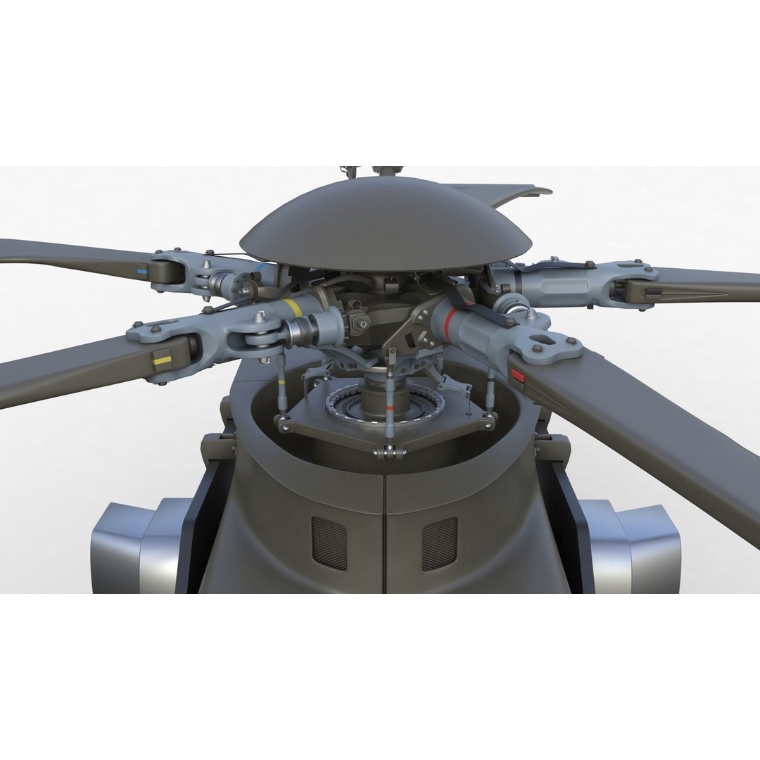 Eurocopter EC 725 3D Model – High Detail Helicopter, Rigged, Vray - View 31