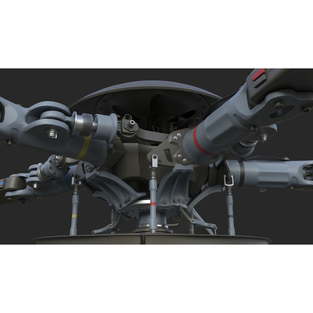 Eurocopter EC 725 3D Model – High Detail Helicopter, Rigged, Vray - View 32