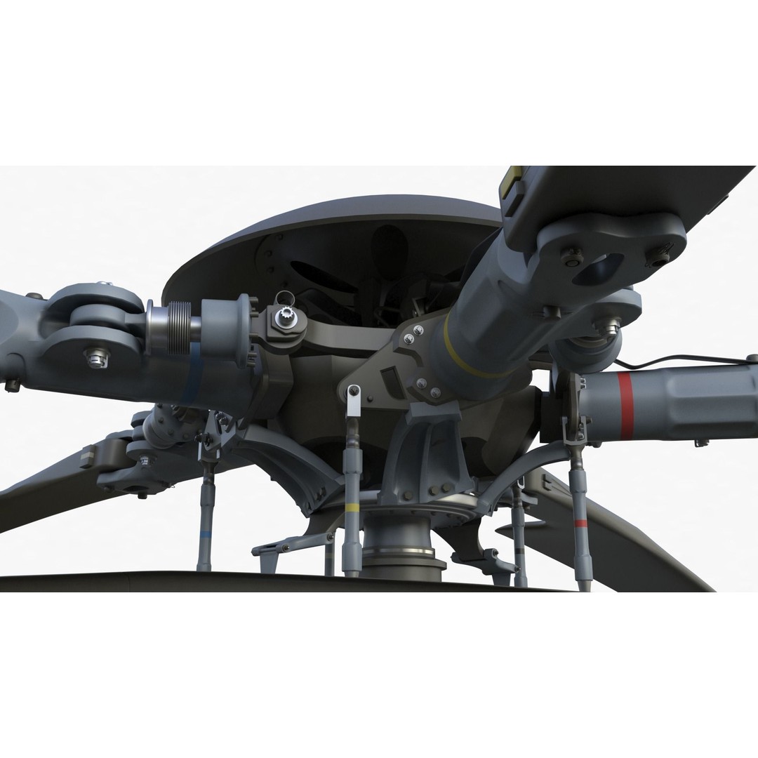 Eurocopter EC 725 3D Model – High Detail Helicopter, Rigged, Vray - View 33