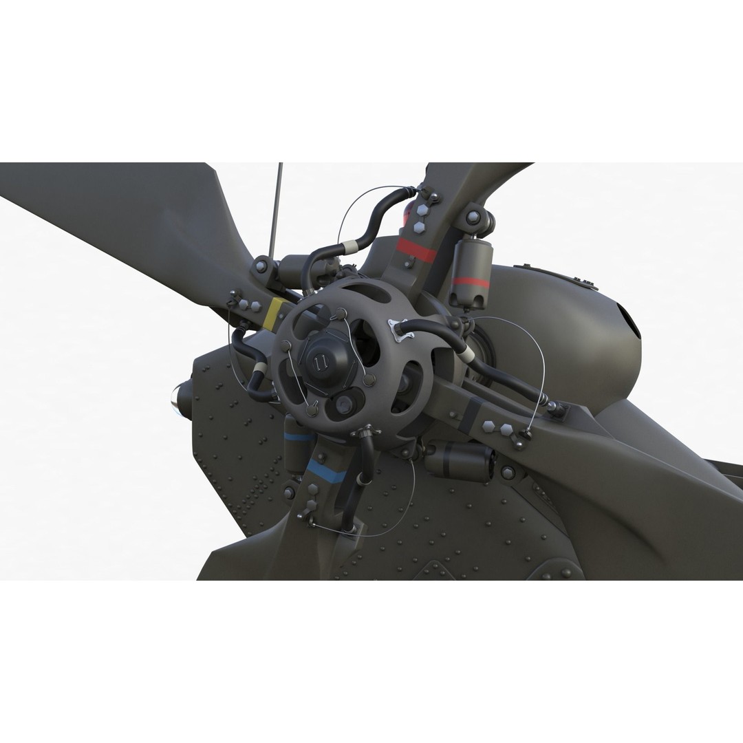 Eurocopter EC 725 3D Model – High Detail Helicopter, Rigged, Vray - View 35