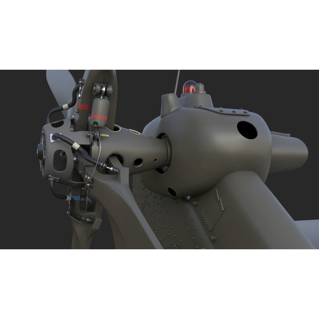 Eurocopter EC 725 3D Model – High Detail Helicopter, Rigged, Vray - View 36