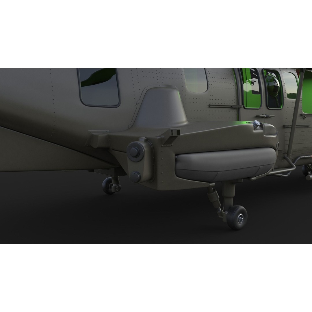 Eurocopter EC 725 3D Model – High Detail Helicopter, Rigged, Vray - View 38