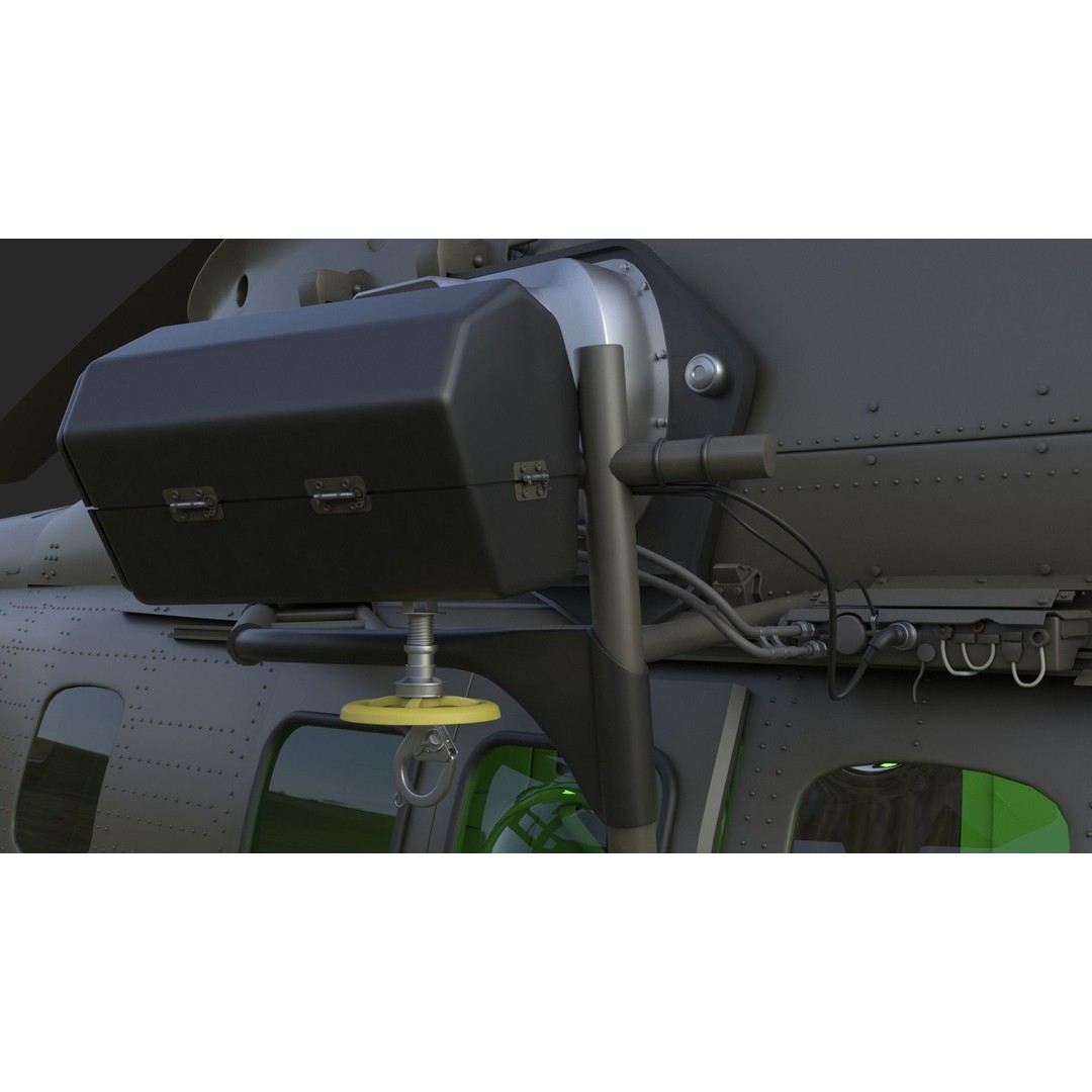 Eurocopter EC 725 3D Model – High Detail Helicopter, Rigged, Vray - View 39