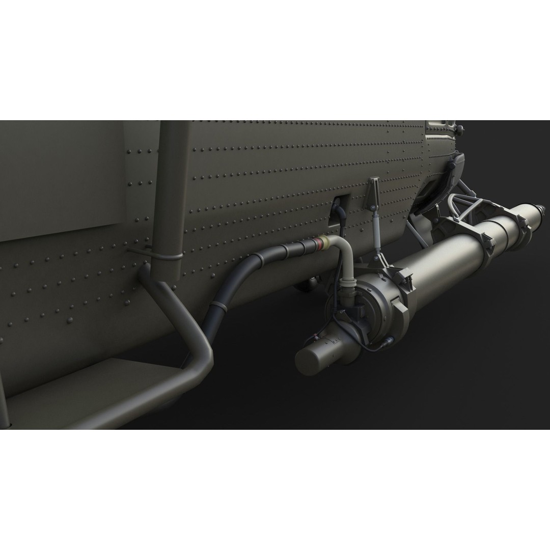 Eurocopter EC 725 3D Model – High Detail Helicopter, Rigged, Vray - View 41