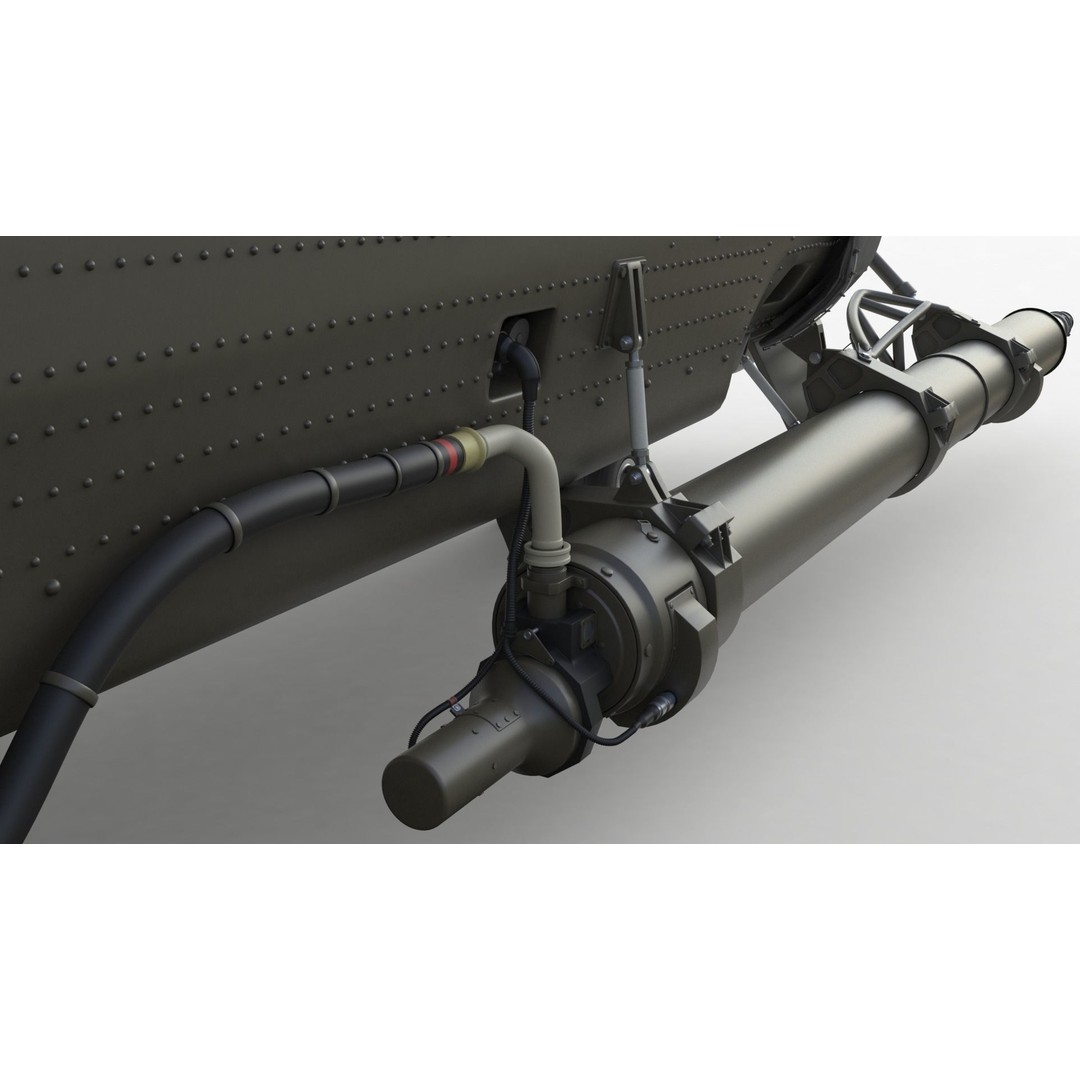 Eurocopter EC 725 3D Model – High Detail Helicopter, Rigged, Vray - View 42