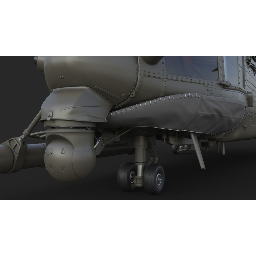 Eurocopter EC 725 3D Model – High Detail Helicopter, Rigged, Vray - View 45